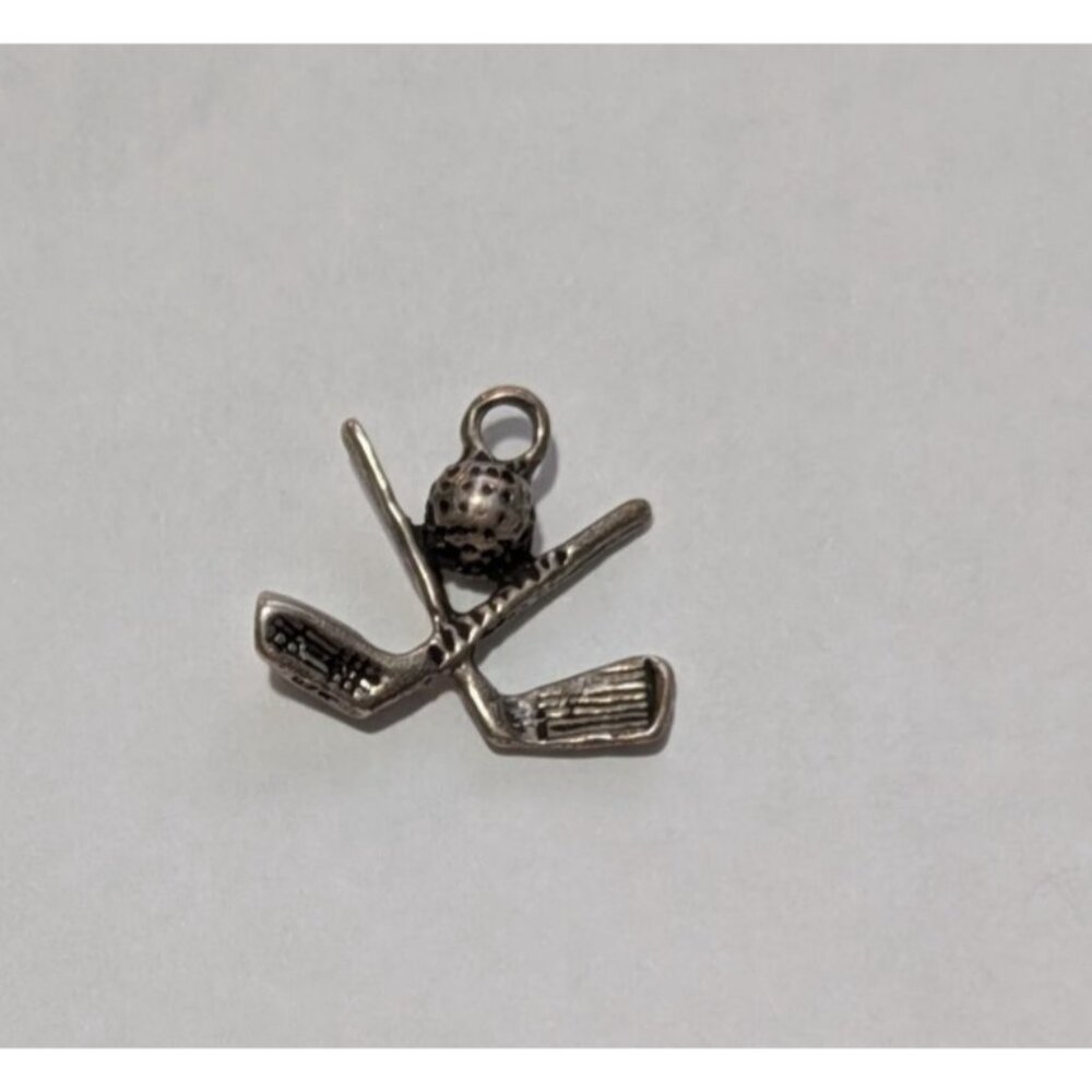 Miniature Silver Golf Clubs & Ball Charm Pendant - Picture 6 of 15